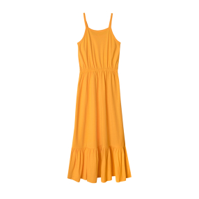 Maxi šaty na ramínka- oranžové