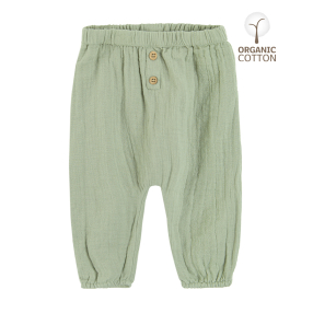 Novorozenecké lehké kalhoty- zelené