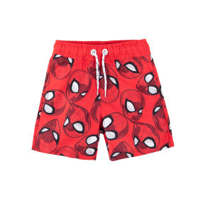 Plavecké šortky s potiskem Spiderman- červené