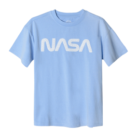Tričko s krátkým rukávem a potiskem NASA- modré