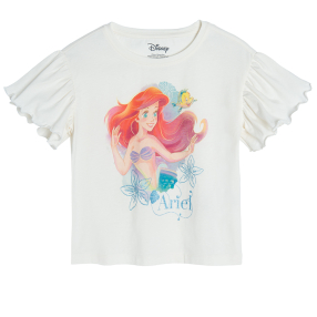 Tričko s krátkým rukávem Disney Princezny- bílé