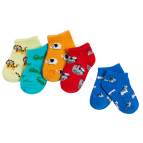 Kotníkové ponožky se zvířátky 5 ks- více barev