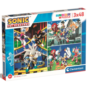 Puzzle 3X48 dílků Sonic