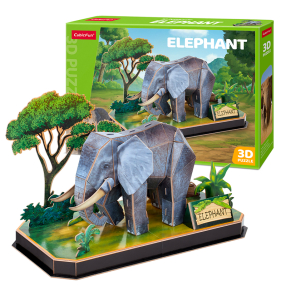 Puzzle 3D Zvířecí kamarádi Slon - 42 dílků