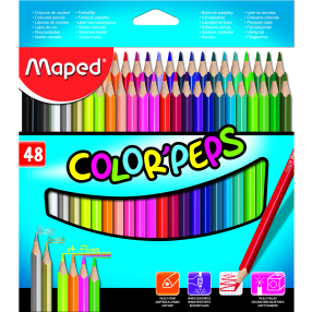Pastelky trojboké Maped Color' Peps 48 barev