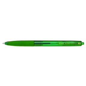 PILOT SuperGrip-G M, kuličkové pero, stiskací zelená