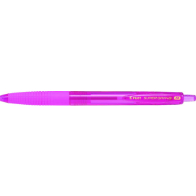 PILOT SuperGrip-G M, kuličkové pero, stiskací růžová