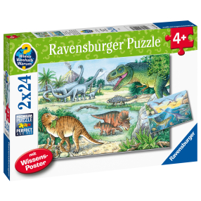 Puzzle Dinosauři 2x24 dílků