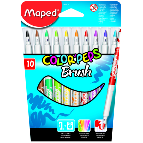 Fixy MAPED Color´Peps Brush, 10 barev