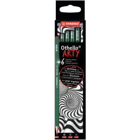 Grafitová tužka - STABILO Othello - ARTY - 6 ks sada - Měkké tuhy 2x 4B, 3B, 2B