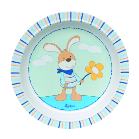 Melamin baby talířek se silikonem Semmel Bunny (21,5 cm)