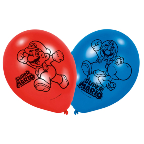 Latexové balónky Super Mario, 6 ks