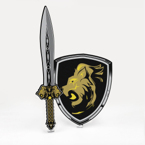 Pěnový meč a štít Lev