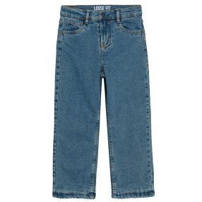 Zateplené džíny volný střih- modré