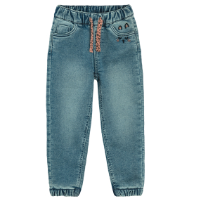 Zateplené džíny s elastickým pasem- modré