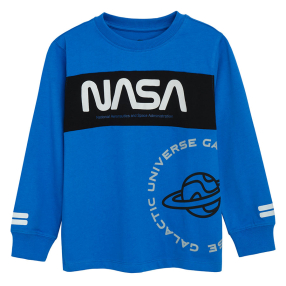 Mikina s potiskem NASA- modrá