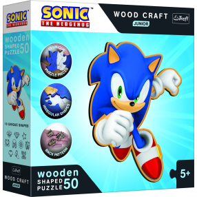 Dřevěné puzzle junior Sonic 50 dílků