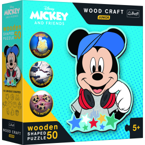 Dřevěné puzzle junior - V Mickeyho světě 50 dílků