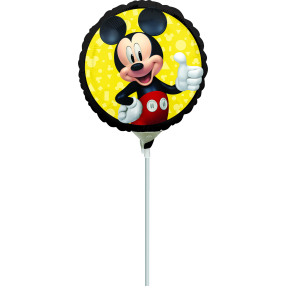 Foliový balónek na tyčce - kulatý - Mickey Mouse