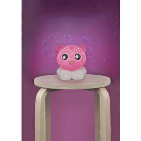 Playgro - Usínací lampička medvídek s projektorem   růžovo-bílý