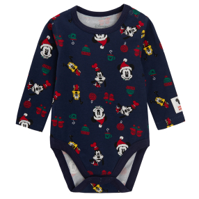 Body s dlouhým rukávem Mickey Mouse- tmavě modré