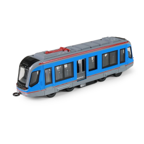 Kovová tramvaj modrá 20 cm