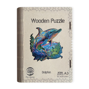 Wooden puzzle Dolphin A3
