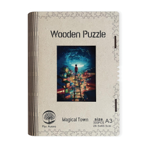 Wooden puzzle Magical Town A3