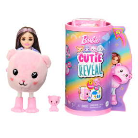 Barbie cutie reveal Chelsea pastelová edice - medvěd