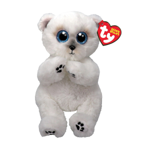 Ty Beanie Bellies Wuzzy, 15 cm - bílý medvěd