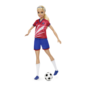 Barbie fotbalová panenka - Barbie v červeném dresu