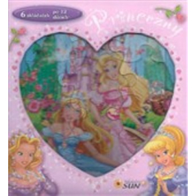 Princezny - skládačková knížka - srdce
