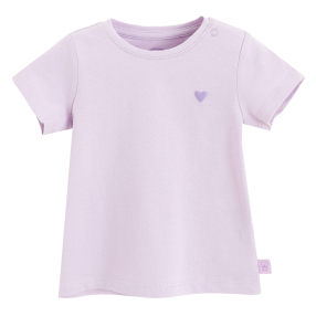 Jednobarevné tričko s krátkým rukávem -světle fialové