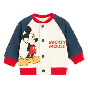 Mikina na cvočky Mickey Mouse -krémová