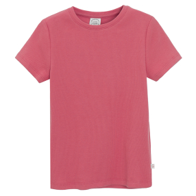 Jednobarevné tričko s krátkým rukávem -červené