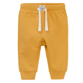 Jednobarevné teplákové kalhoty -žluté