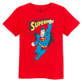 Tričko s krátkým rukávem Superman -červené