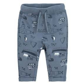 Teplákové kalhoty s lodičkami -modré