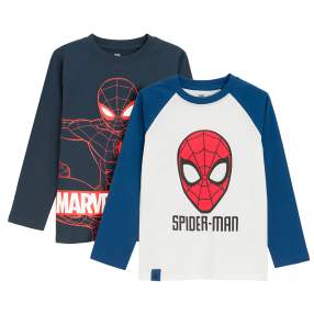 Tričko s dlouhým rukávem Spiderman 2 ks -mix