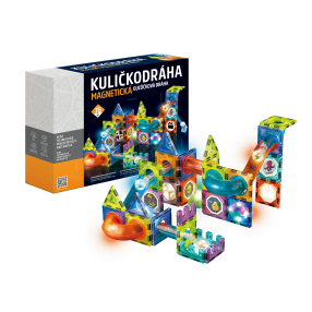 Kuličkodráha magnetická se světlem 75ks