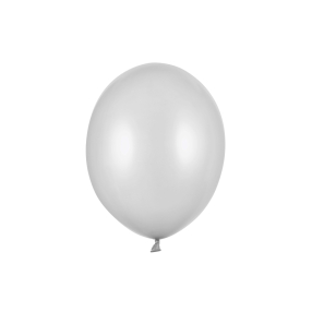 Balónky Strong 30 cm, Metallic Silver Snow (1 bal. / 10 ks)