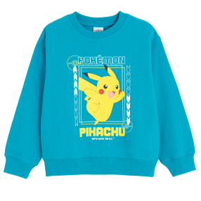 Mikina s potiskem Pokémon- tyrkysová