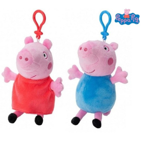 Plyšové Prasátko Peppa s klipem 16 cm