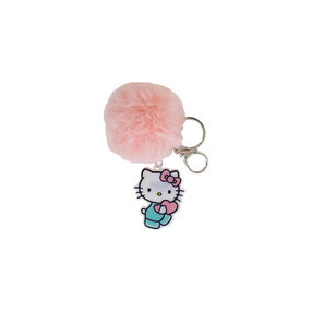 Klíčenka Hello Kitty s chlupatou bambulkou