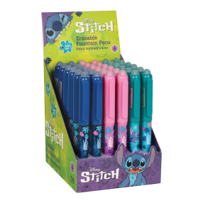 Gumovací pero bombičkové Stitch, modrá náplň
