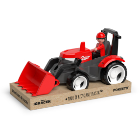 MultiGO ECO Červený traktor Zetor s radlicí, figurka Igráček