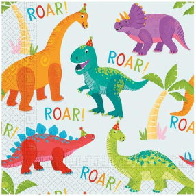 Ubrousky papírové Dinosaurus 33x33 cm 20 ks