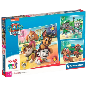 Puzzle dílků 3x48 Tlapková Patrola