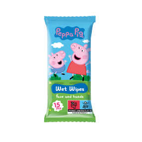 Vlhčené ubrousky Prasátko Peppa 15 ks