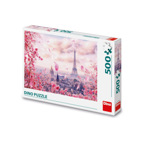 Puzzle 500 dílků Eiffelovka v růžovém 